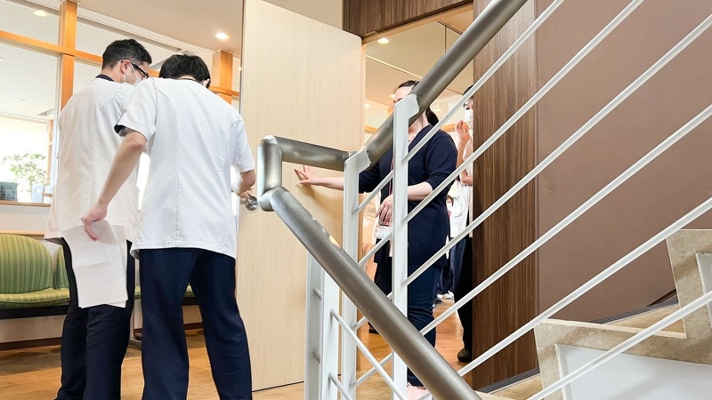一宮市 森整形外科の防災訓練の写真