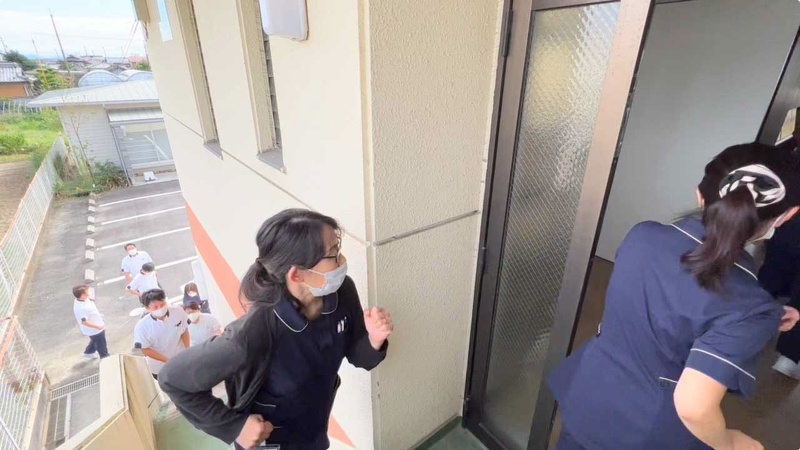 一宮市 森整形外科の防災訓練の写真