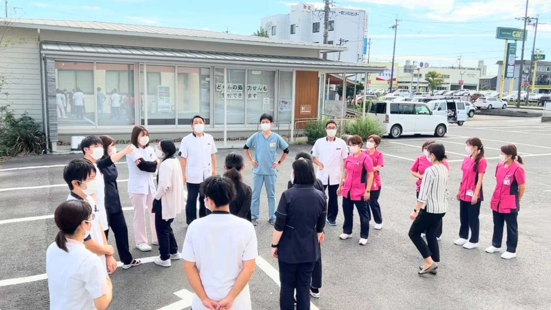 一宮市 森整形外科の防災訓練の写真